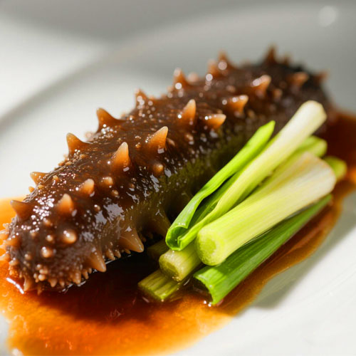 Braised Sea Cucumber with Scallions