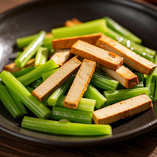 Stir - fried Celery with Dried Tofu